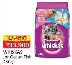 Promo Harga WHISKAS Dry Food Junior Ocean Fish 450 gr - Alfamart