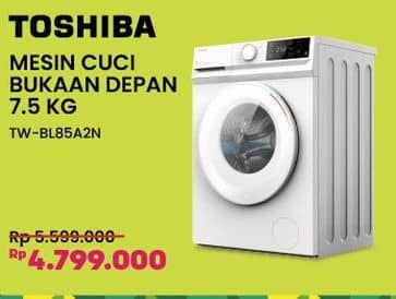 Promo Harga Toshiba TW-BL85A2N Mesin Cuci Front Loading 7.5 Kg  - COURTS