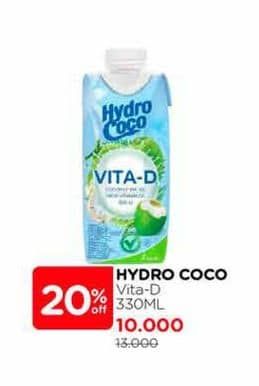 Promo Harga Hydro Coco Vita-D 330 ml - Watsons
