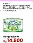 Promo Harga Charm Daun Sirih + Herbal Wing 23cm, Wing 29cm, Non Wing 23cm 11 pcs - Indomaret