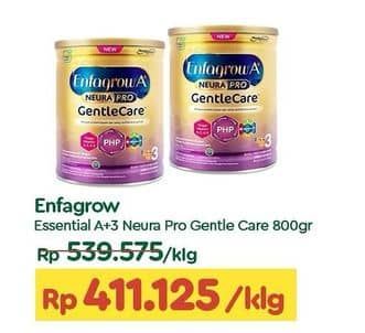 Promo Harga Enfagrow A+ Gentle Care Susu Bubuk Plain 900 gr - TIP TOP