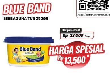 Promo Harga Blue Band Margarine Serbaguna 250 gr - Carrefour