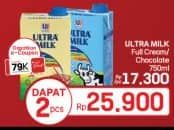 Promo Harga Ultra Milk Susu UHT Full Cream, Coklat 750 ml - LotteMart