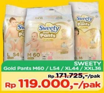 Promo Harga Sweety Gold Pants M60, L54, XL44, XXL36  - TIP TOP