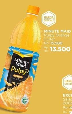 Promo Harga Minute Maid Juice Pulpy Orange 1000 ml - LotteMart