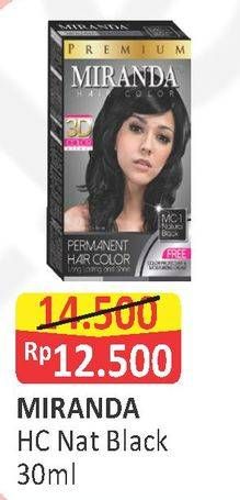 Promo Harga MIRANDA Hair Color Natural Black 30 ml - Alfamart