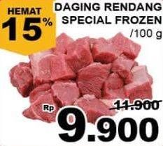 Promo Harga Daging Rendang Sapi Frozen per 100 gr - Giant