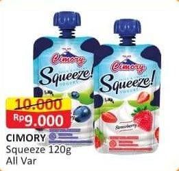 Promo Harga Cimory Squeeze Yogurt All Variants 120 ml - Alfamart