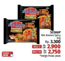 Promo Harga Sedaap Korean Spicy 87 gr - LotteMart