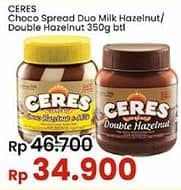 Promo Harga Ceres Choco Spread Choco Hazelnut, Double Hazelnut 350 gr - Indomaret