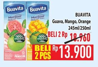 Promo Harga Buavita Fresh Juice Mango, Guava, Orange 250 ml - Hypermart
