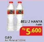 Promo Harga Cleo Air Minum 550 ml - Alfamidi