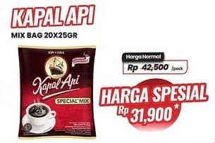 Promo Harga Kapal Api Kopi Bubuk Special Mix per 20 sachet 25 gr - Carrefour