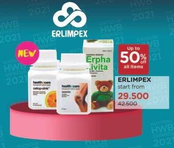 Promo Harga ERLIMPEX Products  - Watsons