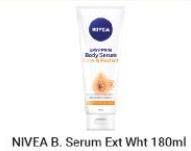 Promo Harga NIVEA Body Serum Extra White Instant Glow SPF 33 180 ml - Alfamart