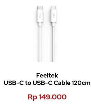 Promo Harga FEELTEK USB-C to USB-C Cable  - Erafone