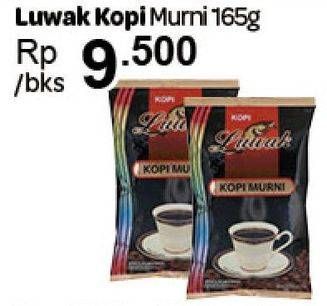 Promo Harga Luwak Kopi Murni Premium 165 gr - Carrefour