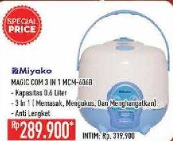 Promo Harga MIYAKO MCM-606 B Magic Com  - Hypermart