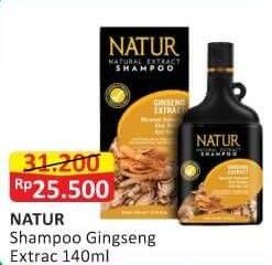 Promo Harga NATUR Shampoo Ginseng Extract Anti Hair Fall 140 ml - Alfamart