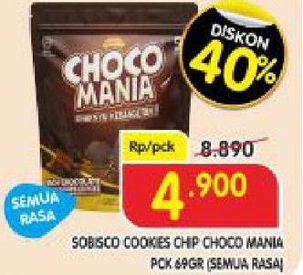 Promo Harga CHOCO MANIA Choco Chip Cookies Rich Choco 69 gr - Superindo