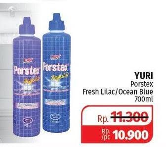 Promo Harga YURI PORSTEX Pembersih Porselen Lilac, Ocean Blue 700 ml - Lotte Grosir