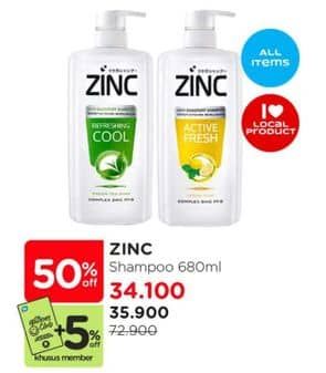 Promo Harga Zinc Shampoo 680 ml - Watsons