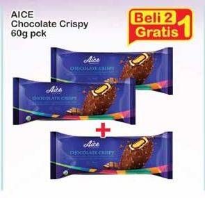 Promo Harga AICE Ice Cream Chocolate Crispy per 2 pcs 60 gr - Indomaret