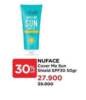 Promo Harga Nuface Cover Me Sun Shield SPF 30 PA+++ 50 gr - Watsons