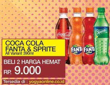 Promo Harga COCA COLA Minuman Soda All Variants per 2 pet 390 ml - Yogya
