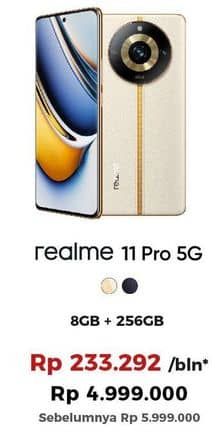 Promo Harga Realme 11 Pro 5G 8GB + 256GB  - Erafone