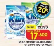 Promo Harga SO KLIN Biomatic Liquid Detergent 1000 ml - Superindo