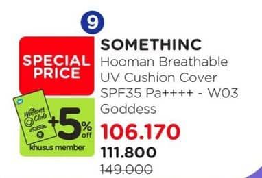 Promo Harga Somethinc Hooman Cushion W03 Goddess  - Watsons