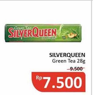 Promo Harga SILVER QUEEN Chocolate Green Tea 28 gr - Alfamidi