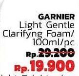 Promo Harga GARNIER Light Gentle Clarifying Foam 100 ml - LotteMart