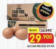 Promo Harga 365 Cage Free Eggs 10 pcs - Superindo
