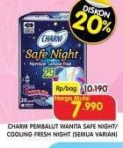 Promo Harga CHARM Safe Night/ Cooling Fresh Night (semua varian)  - Superindo