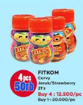 Promo Harga Fitkom Vitamin Anak Tablet Jeruk, Strawberry 21 pcs - Watsons