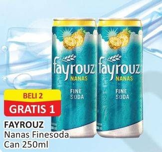 Promo Harga FAYROUZ Fine Soda Pineapple 250 ml - Alfamart