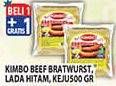 Promo Harga KIMBO Bratwurst Original, Lada Hitam, Keju 500 gr - Hypermart