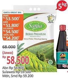 Promo Harga Sania Beras Premium 5000 gr - Alfamidi