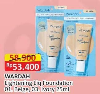 Promo Harga WARDAH Lightening Liquid Foundation  - Alfamart