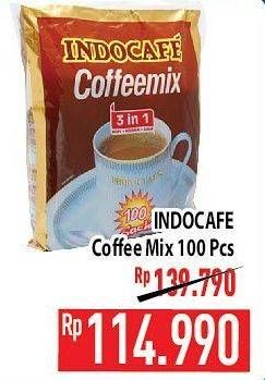 Promo Harga Indocafe Coffeemix 3in1 per 100 sachet 20 gr - Hypermart