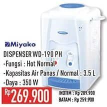 Promo Harga Miyako WD-190 PH | Water Dispenser 3500 ml - Hypermart