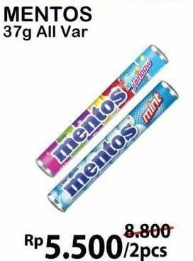 Promo Harga MENTOS Candy All Variants per 2 pouch 37 gr - Alfamart
