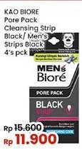 Promo Harga Biore Pore Pack Black, Men 4 pcs - Indomaret