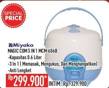 Promo Harga MIYAKO MCM-606 B Magic Com  - Hypermart