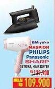 Promo Harga MIYAKO/MASPION/PHILIPS/PANASONIC/SHARP Setrika/Hair Dryer  - Hypermart