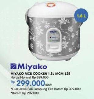 Promo Harga MIYAKO MCM 528 | Magic Com  - Carrefour