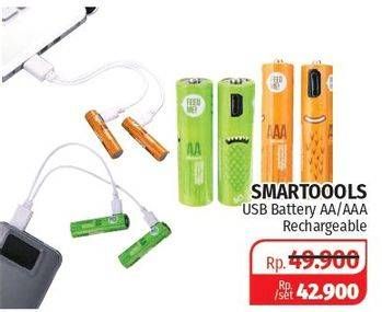 Promo Harga SMARTOOOLS MicroUSB Rechargeable Battery AA, AAA  - Lotte Grosir