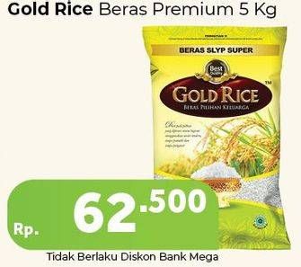 Promo Harga GOLD RICE Rice Premium 5 kg - Carrefour